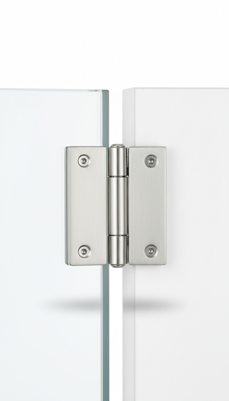 Door hinge installed view