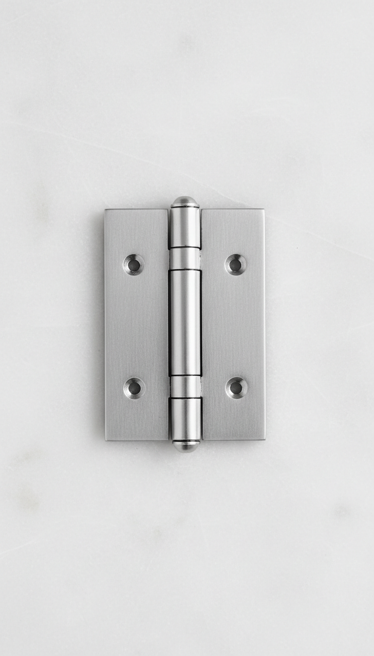 Door hinge polished finish view